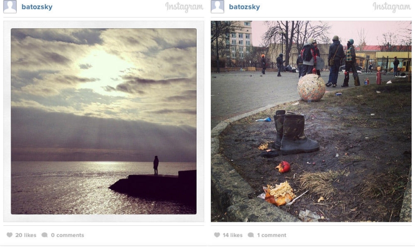 Before and after: Kyiv on Instagram