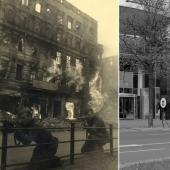Berlin in ruins in 1945 and now. Striking image comparison