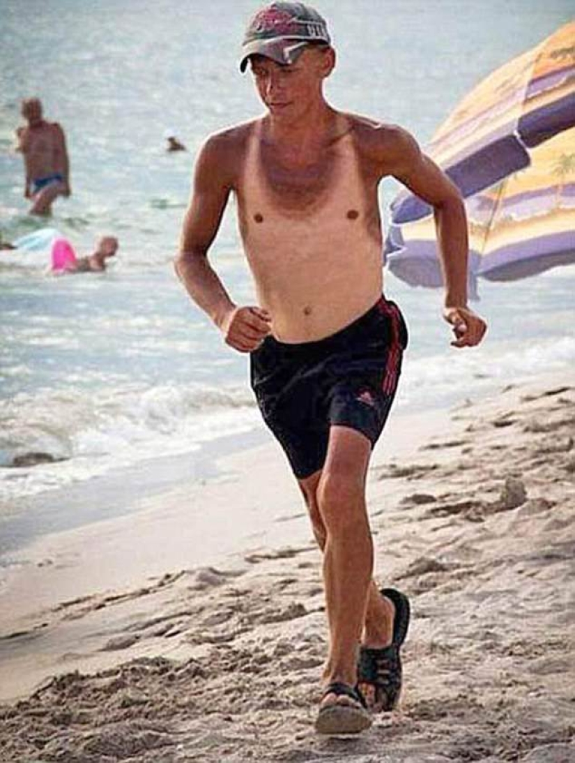 Black on top, white on the bottom — the most failed attempts to tan