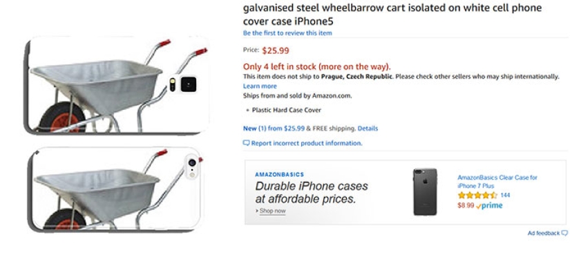 Bot on Amazon Makes Thousands of Weird Cases with Stock Photos