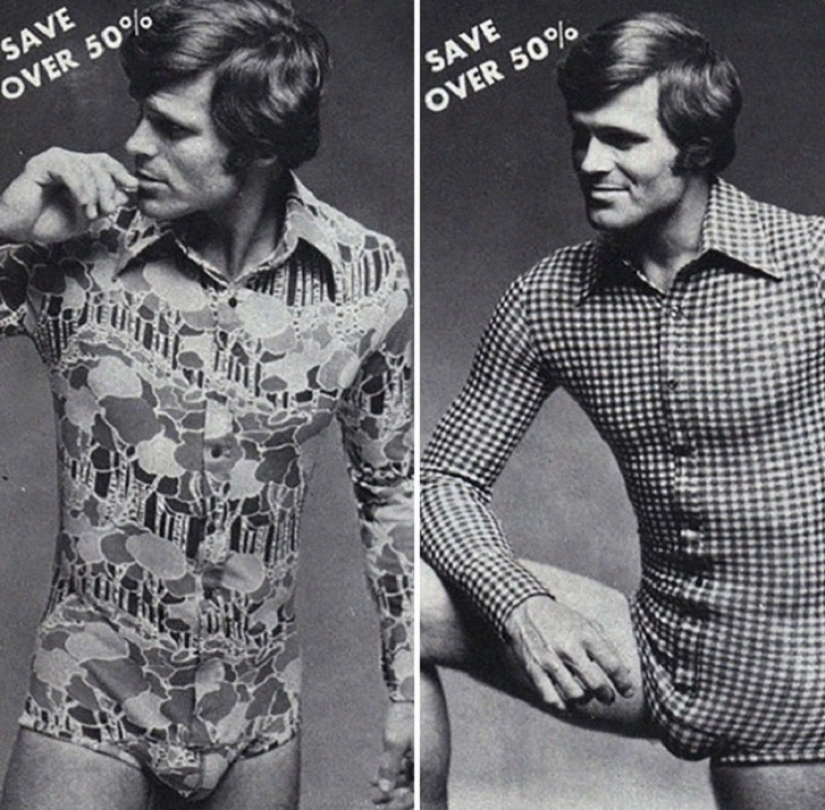 Bright color, indecent cut, daring cage and unthinkable flare: men's fashion in the 70s