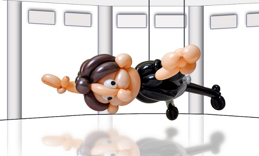 Briton recreates movie scenes with balloons Briton recreates movie scenes with balloons