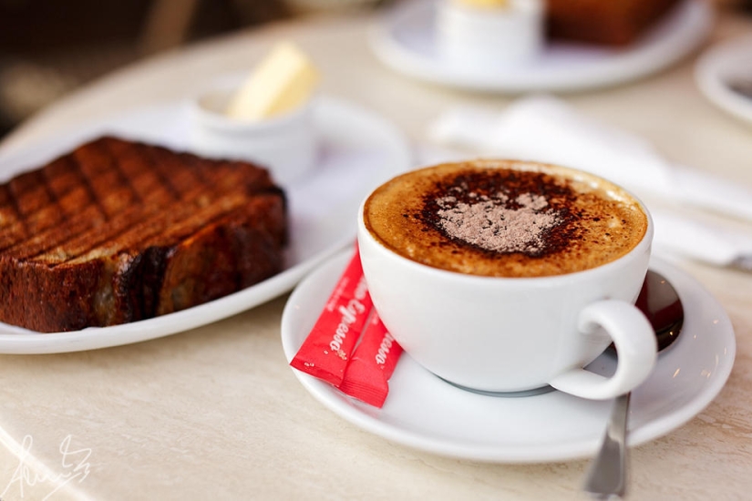 Café de la mañana alrededor del mundo