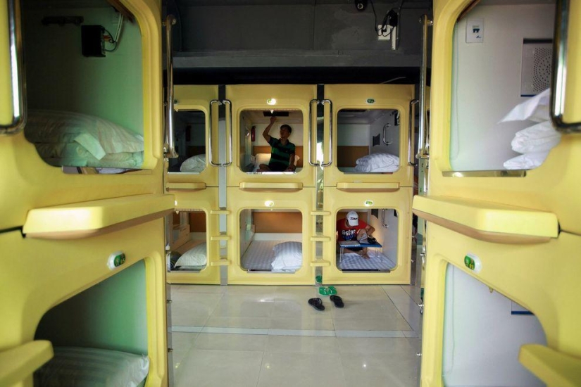 Capsule hotel in China - rooms without a view Capsule hotel in China - rooms without a view