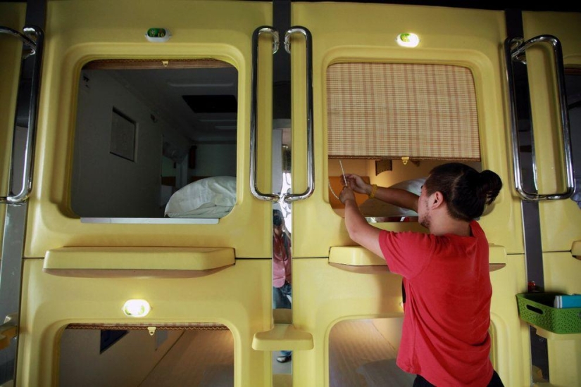 Capsule hotel in China - rooms without a view Capsule hotel in China - rooms without a view