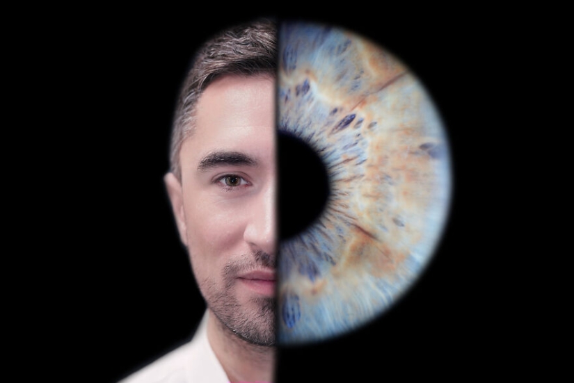 Capturo la individualidad de los seres humanos fotografiando sus rostros y sus iris.