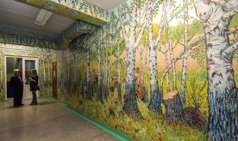 Caretaker turns school walls into art gallery Caretaker turns school walls into art gallery