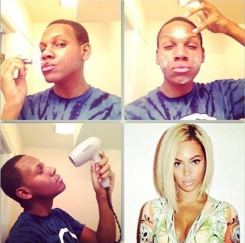 Casi parece una nueva tendencia de la red #MakeupTransformation