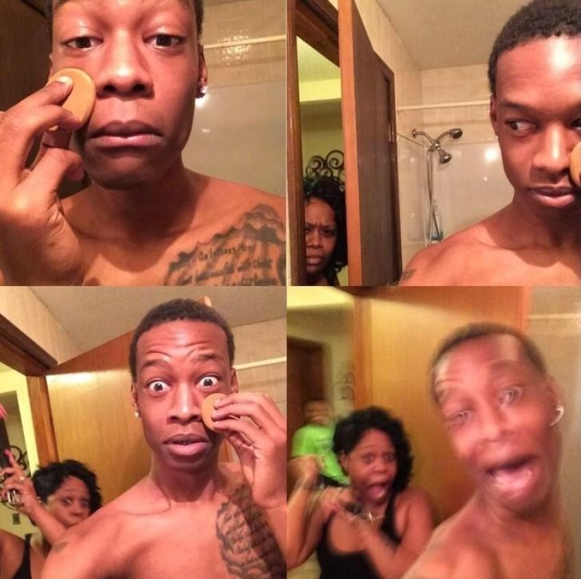 Casi parece una nueva tendencia de la red #MakeupTransformation