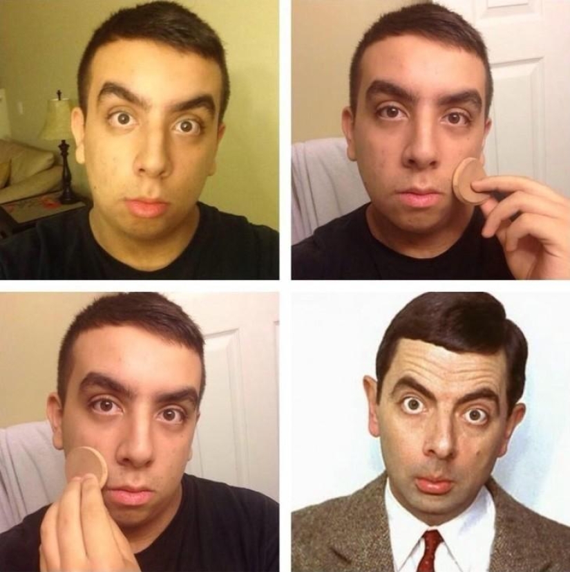 Casi parece una nueva tendencia de la red #MakeupTransformation