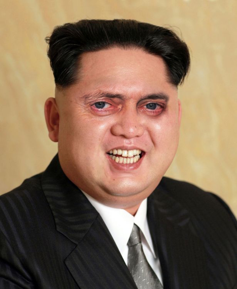 Cheerful Kim Jong-un became the hero of photoshop Cheerful Kim Jong-un became the hero of photoshop