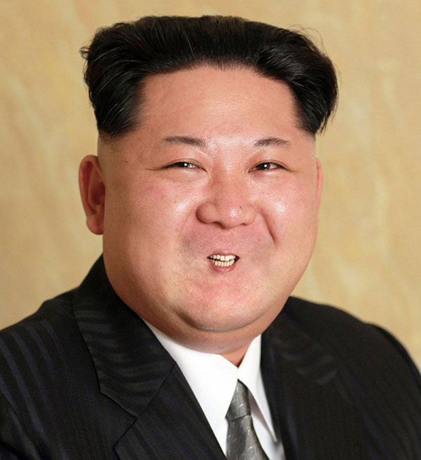 Cheerful Kim Jong-un became the hero of photoshop Cheerful Kim Jong-un became the hero of photoshop