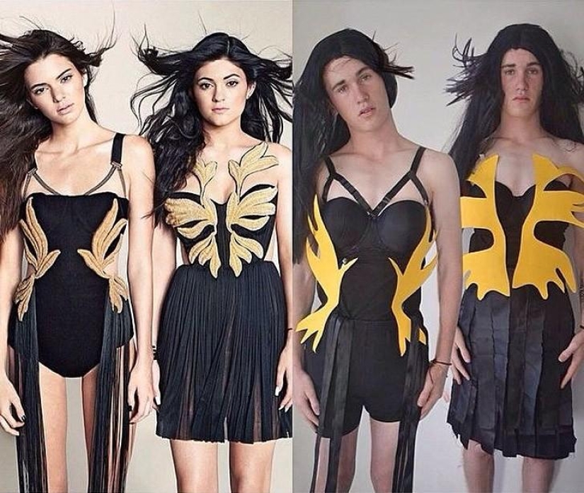 Chico divertido recrea fotos de celebridades en casa Chico divertido recrea fotos de celebridades en casa