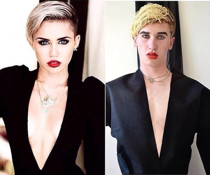 Chico divertido recrea fotos de celebridades en casa Chico divertido recrea fotos de celebridades en casa