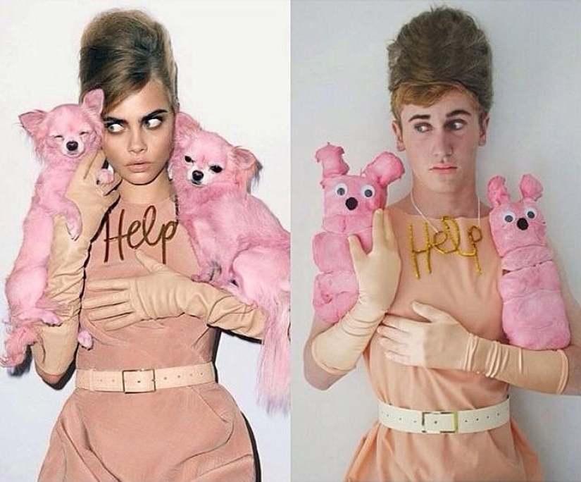 Chico divertido recrea fotos de celebridades en casa Chico divertido recrea fotos de celebridades en casa