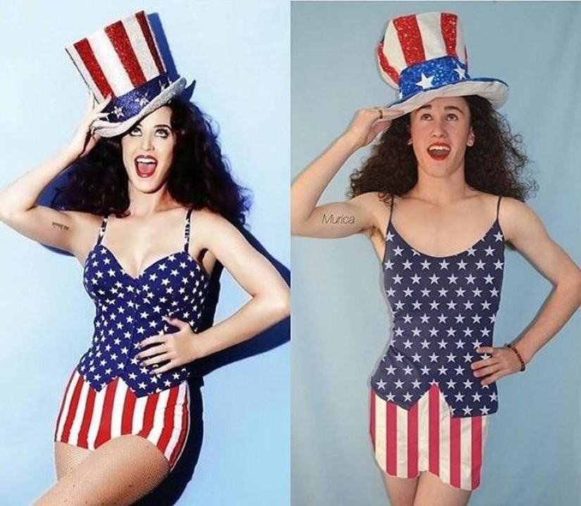 Chico divertido recrea fotos de celebridades en casa Chico divertido recrea fotos de celebridades en casa