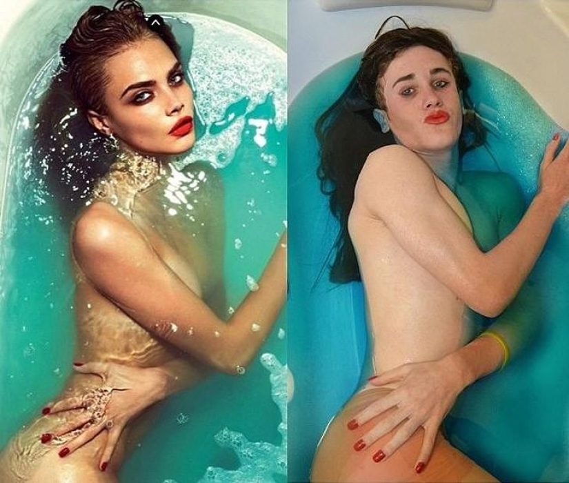 Chico divertido recrea fotos de celebridades en casa Chico divertido recrea fotos de celebridades en casa