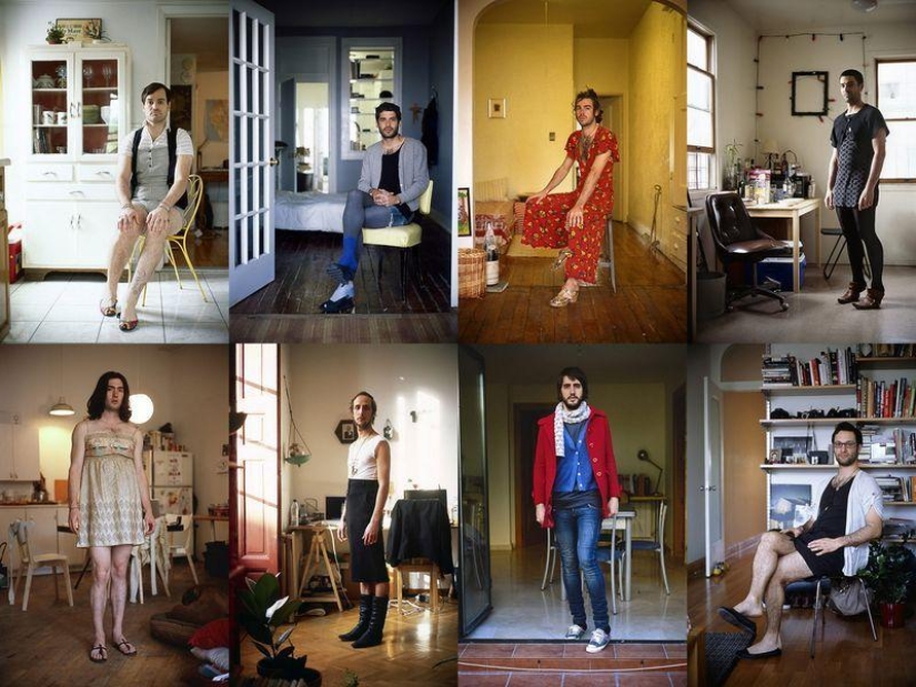 Chicos con la ropa de sus novias Chicos con la ropa de sus novias