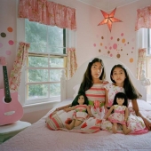 Children's fashion: girls and their dolls