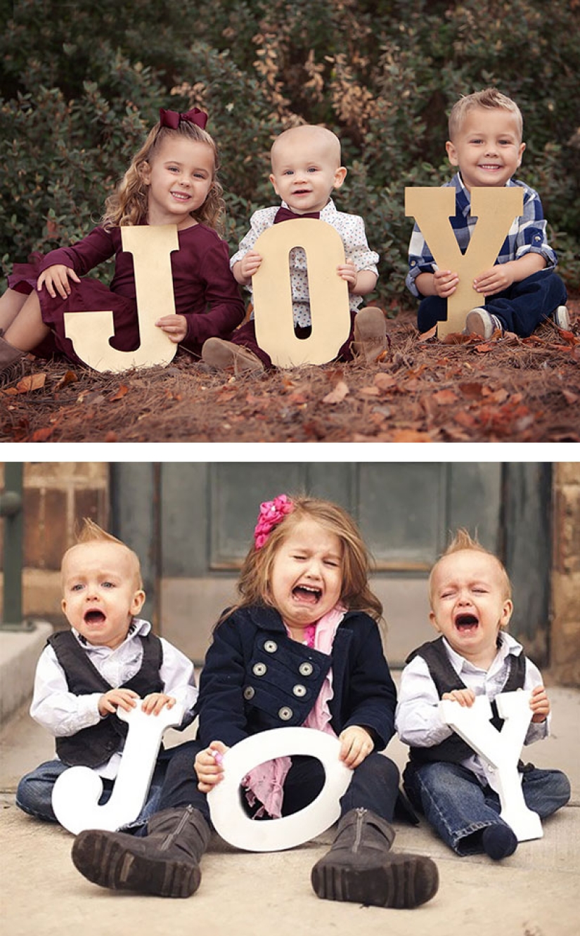 Children's photo shoots: expectations versus harsh reality