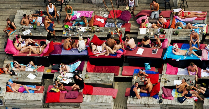 Cómo se ve la playa de Holanda a vista de pájaro