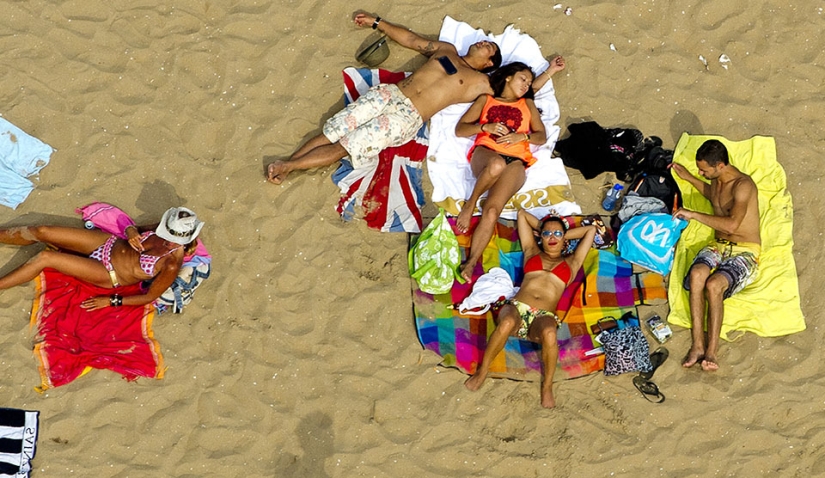 Cómo se ve la playa de Holanda a vista de pájaro