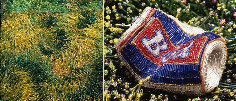 Cocina y jardín hechos de... ¡cuentas!