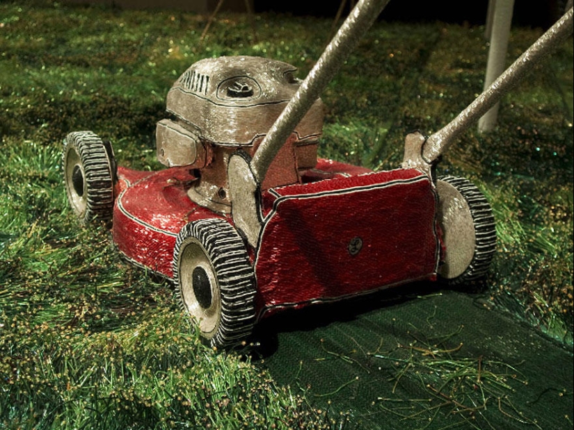 Cocina y jardín hechos de... ¡cuentas!