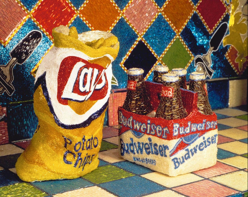 Cocina y jardín hechos de... ¡cuentas!