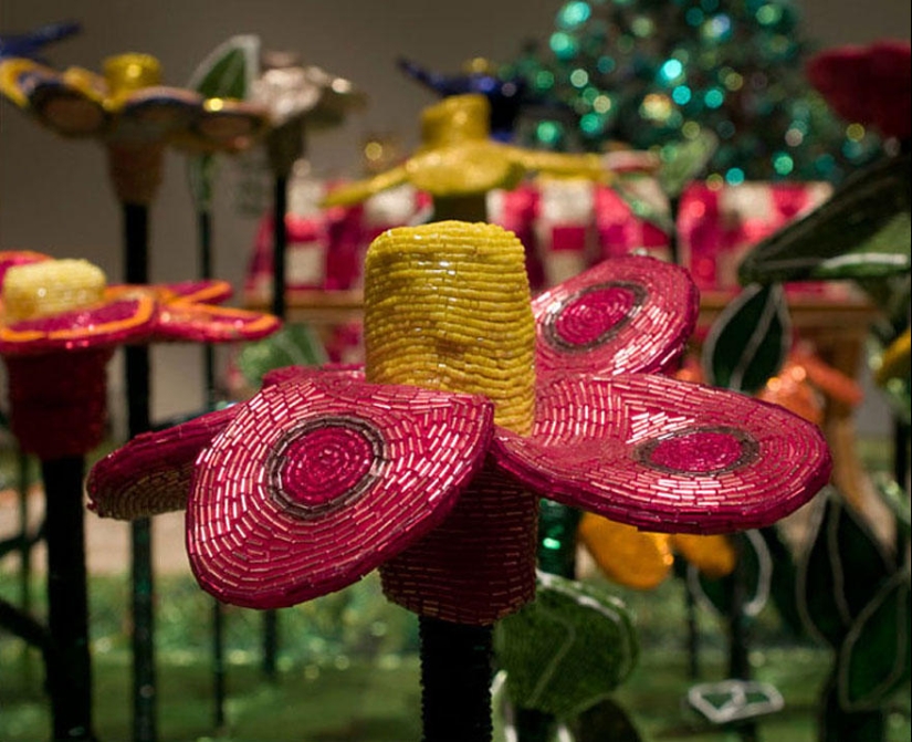 Cocina y jardín hechos de... ¡cuentas!