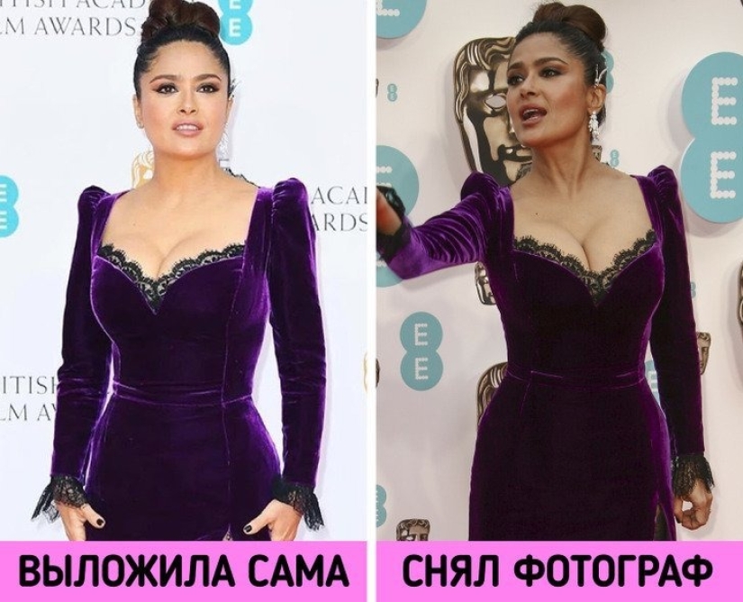 Comparamos 16 fotogramas publicados en las redes sociales por las propias estrellas y los tomados por fotógrafos. Y un poco aturdido por la diferencia