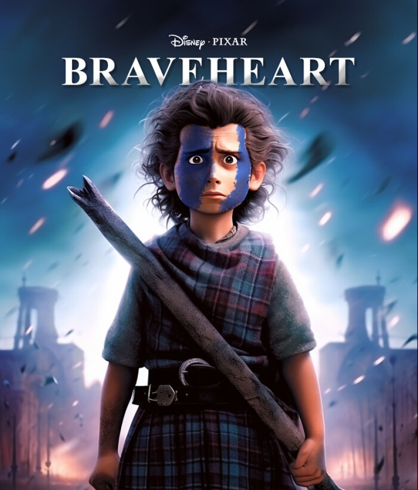 Con la ayuda de Photoshop y la IA, reinventé películas famosas al estilo Pixar de Disney