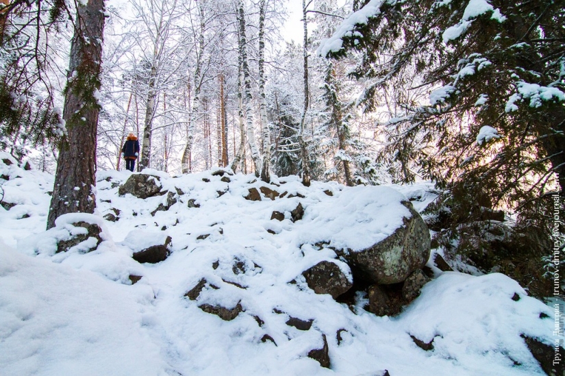"Congelado, pero no congelado" - Cascada de Kivach en invierno