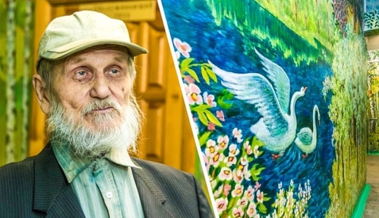 Conserje convierte paredes de escuela en galería de arte Conserje convierte paredes de escuela en galería de arte