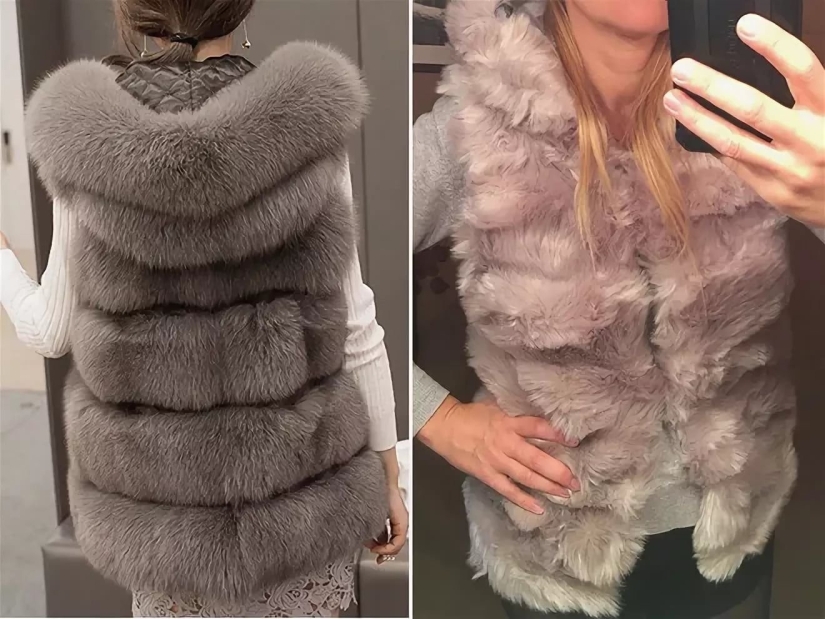Crazy photos of women's clothing shopping on the Internet - expectation and reality