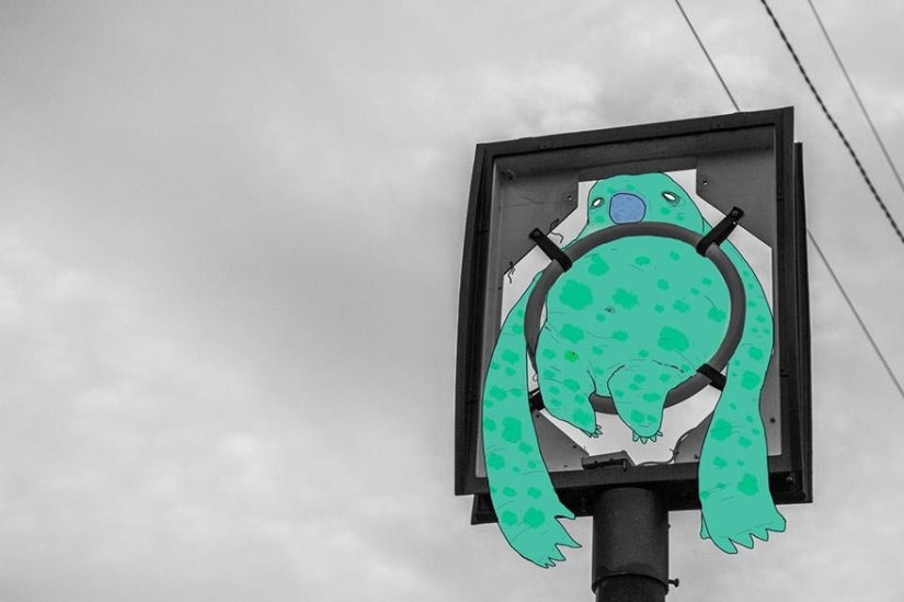 Cute and lazy: Bulgarian illustrator's monsters that have taken over the whole city