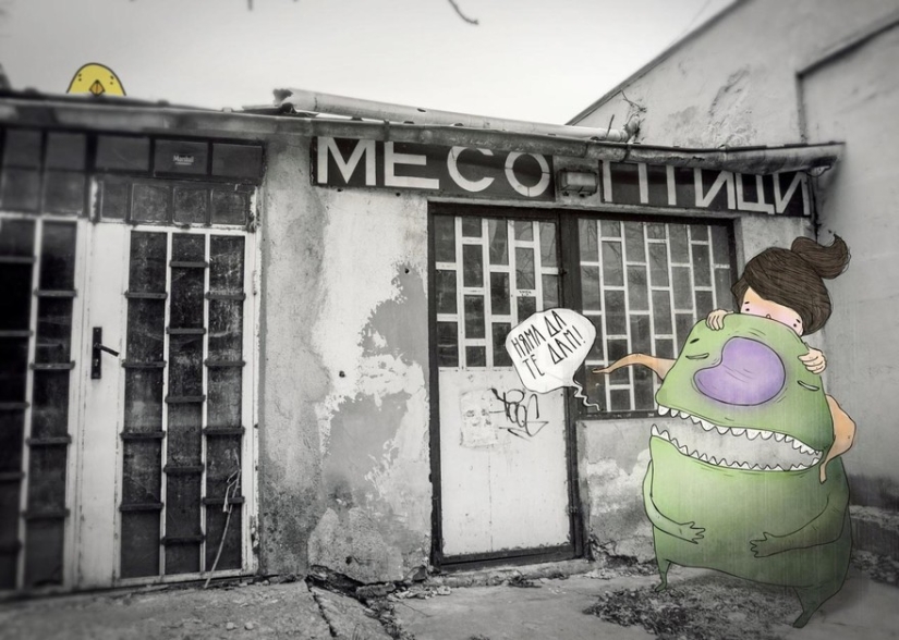Cute and lazy: Bulgarian illustrator's monsters that have taken over the whole city