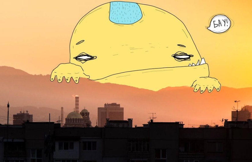 Cute and lazy: Bulgarian illustrator's monsters that have taken over the whole city