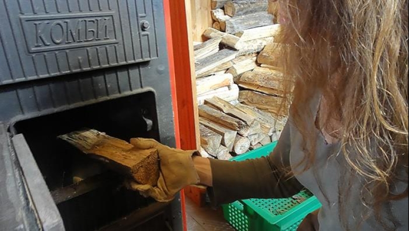 Día de primavera en el pueblo ruso