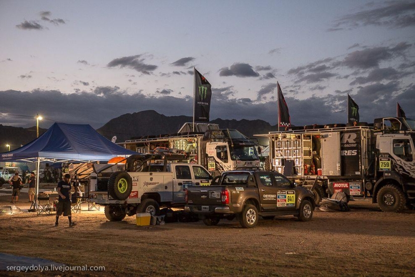 Dakar 2014. Night in Bivouac