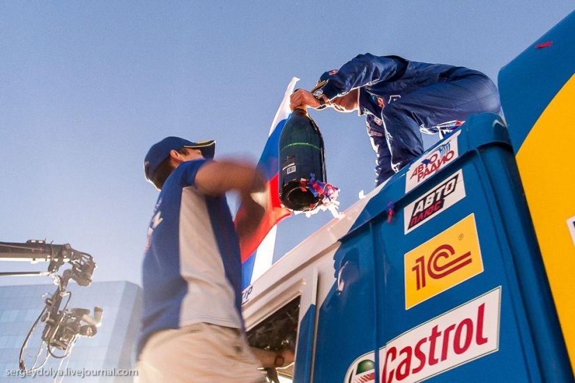 Dakar 2014. Race final and podium Dakar 2014. Race final and podium