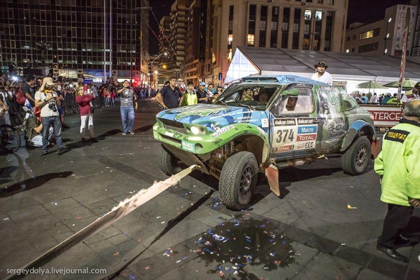 Dakar 2014. Race final and podium Dakar 2014. Race final and podium