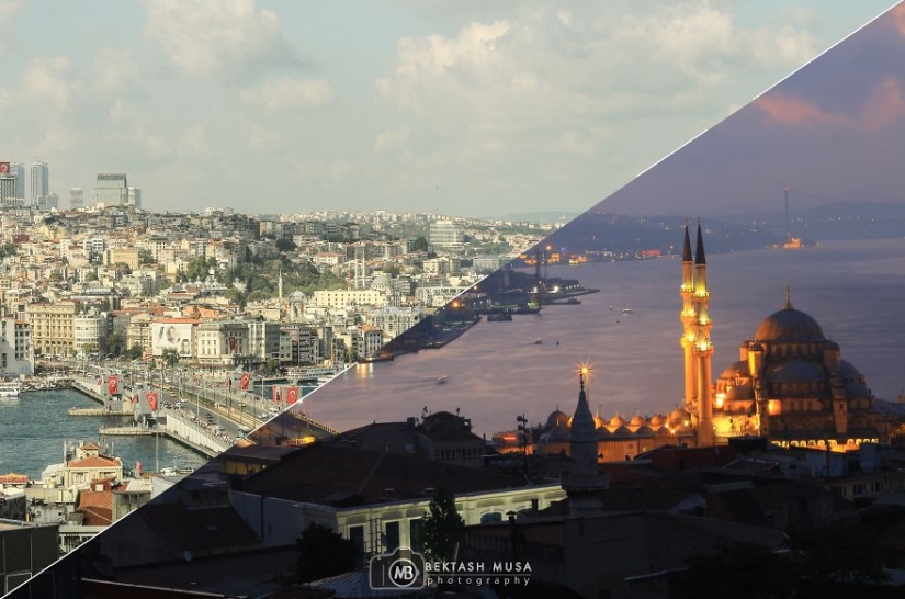 Day and night in Istanbul