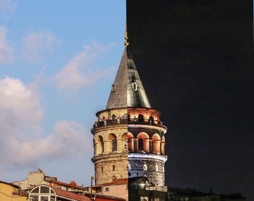 Day and night in Istanbul