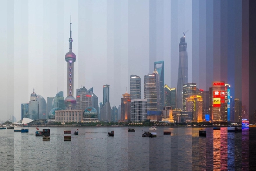Day and night in one picture. Amazing shots of famous landmarks in an unusual format