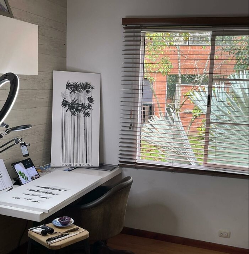 De códigos de barras a árboles: mis pinturas únicas que fusionan conceptos opuestos De códigos de barras a árboles: mis pinturas únicas que fusionan conceptos opuestos