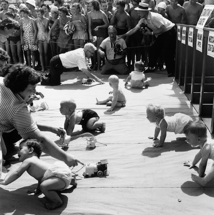 Derby in diapers: how were the retro races of crawling babies Derby in diapers: how were the retro races of crawling babies