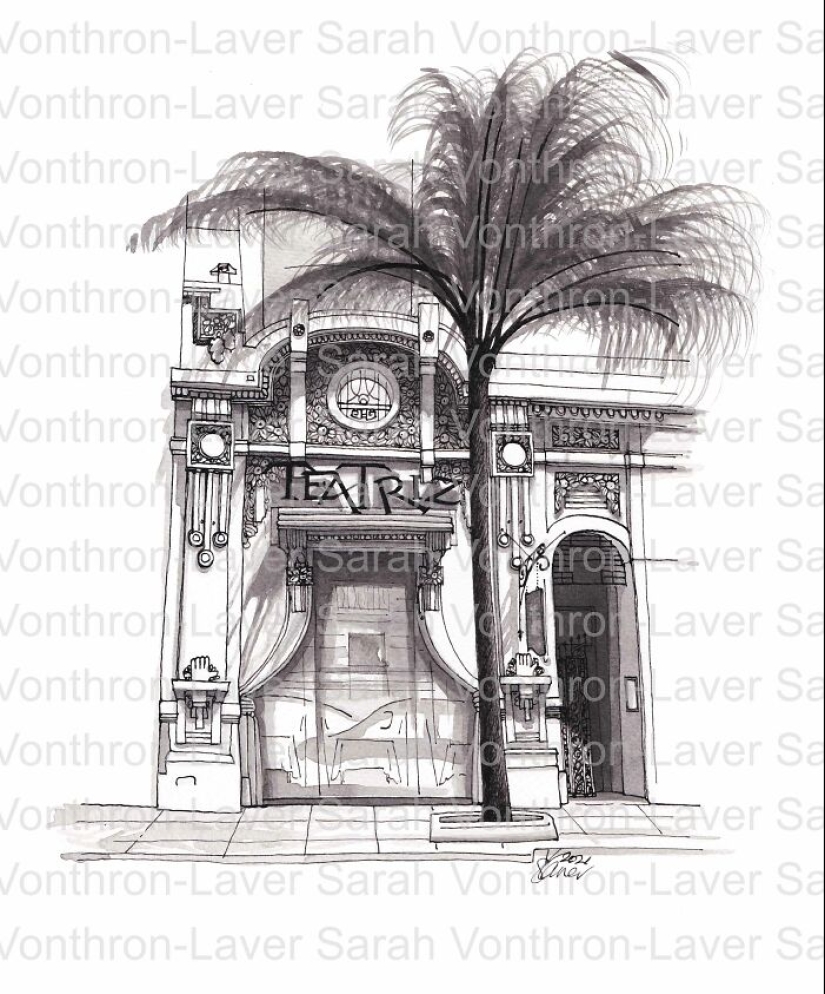 Dibujé estas imágenes con tinta de Buenos Aires