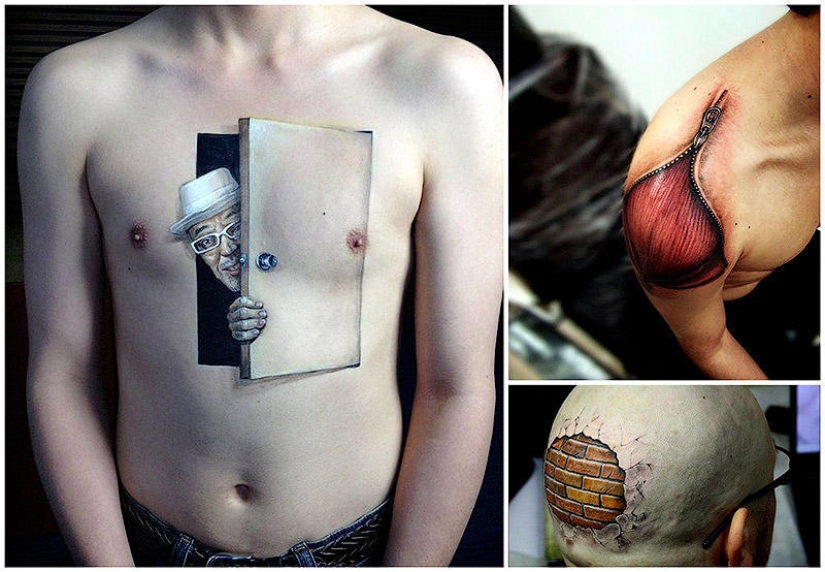 Dibujos demasiado realistas en el cuerpo. Dibujos demasiado realistas en el cuerpo.