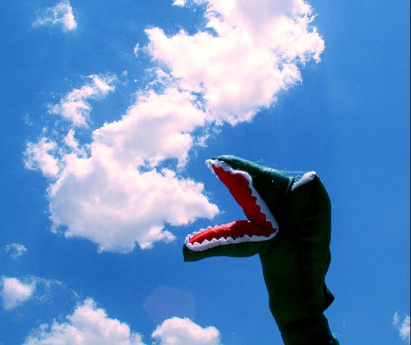 Divertido juego con nubes